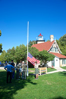 Eagle Lighthouse Flag Raising Ceremony by Len Villano