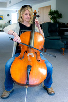 Cello Player Kim Souther by Len Villano
