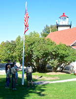 Eagle Lighthouse Flag Raising Ceremony by Len Villano